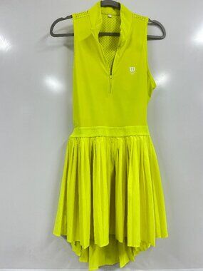 Wilson Neon Yellow Sleeveless Tennis Dress